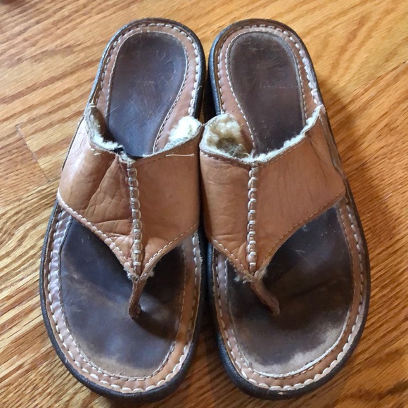 sherpa lined sandals